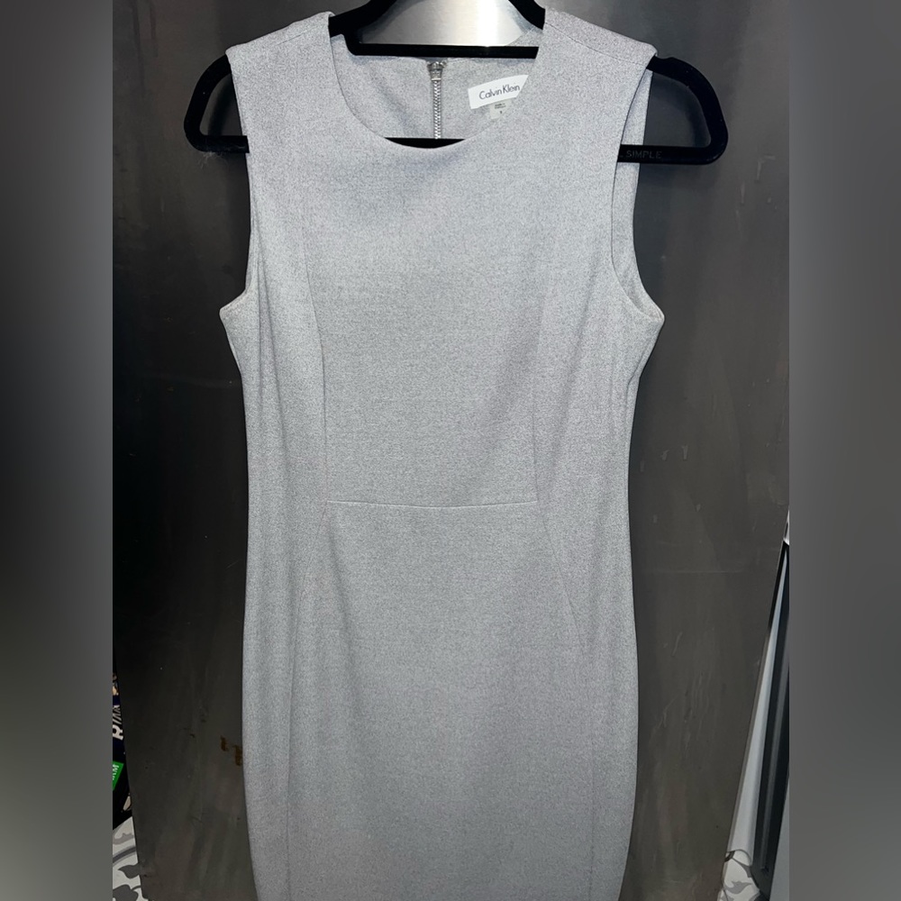 Grey Calvin Klein business casual dress